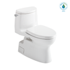 TOTO Carlyle Ii 1G One-Piece Elongated 1.0 Gpf Universal Height Toilet With Cefiontect And Ss124 Softclose Seat, Washlet+ Ready, Cotton White - Ms614124Cefg#01