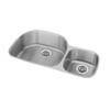 Elkay Lustertone Classic Stainless Steel 36-1/4" x 21-1/8" x 10" 60/40 Double Bowl Undermount Sink Kit