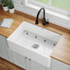 Elkay Fireclay 30" x 19-15/16" x 9-1/8" Single Bowl Farmhouse Sink Kit White