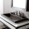 Native Trails NSL3619-SX Trough 3619 Bathroom Sink: Slate-No Faucet Holes