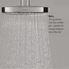 Hansgrohe Raindance E Thermostatic Showerhead/Wallbar Set with Rough, 2.0 GPM