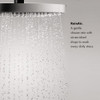 Hansgrohe 4914000 Raindance E Thermostatic Showerhead/Wallbar Set with Rough, 2.0 GPM in Chrome