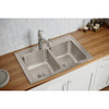 Elkay Lustertone Classic Stainless Steel 33" x 22" x 12-1/8", 0-Hole Equal Double Bowl Drop-in Sink