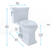 TOTO Promenade II 1G One-Piece Elongated 1 GPF Universal Height Toilet, Ebony - MS814224CUF#51