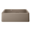 Blanco 402329: Ikon Collection 33" Apron Double Bowl Farmhouse Sink with Low Divide - Truffle
