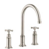 AXOR 16513831 Montreux Widespread Faucet w/Cross Handle Polished Nickel