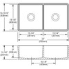 Elkay Fireclay 33" x 19-15/16" x 9", Equal Double Bowl Farmhouse Sink, White