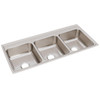 Elkay Lustertone Classic Stainless Steel 46" x 22" x 7-5/8", 0-Hole Triple Bowl Drop-in Sink