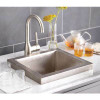 Native Trails CPS533 CANTINA PRO Hammered Copper Undermount Bar/Prep Sink Brushed Nickel