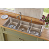 Elkay Lustertone Classic Stainless Steel 46" x 22" x 7-5/8" 2-Hole Triple Bowl Drop-in Sink