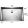 Blanco 513686 Precision R10 Super Single Bowl (18") Undermount