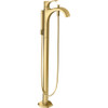 Hansgrohe 4818250 Locarno Freestanding Tub Filler Trim with 1.75 GPM Handshower in Brushed Gold Optic