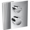 AXOR 46761001 Edge Thermostatic Trim with Volume Control and Diverter - Diamond Cut in Chrome
