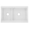 Elkay Fireclay 33" x 19-15/16" x 9-3/16" 60/40 Double Bowl Farmhouse Workstation Sink with Aqua Divide White