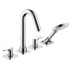 AXOR 34448001 Citterio M 4-Hole Roman Tub Set Trim with 1.75 GPM Handshower in Chrome