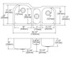 Elkay Lustertone Classic Stainless Steel 39-1/2" x 20" x 10", Triple Bowl Undermount Sink Kit