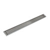 Infinity Drain SAG 10096 SS 96" S-PVC Series Complete Kit with 4" Wedge Wire Grate in Satin Stainless Finish