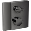 AXOR 46760331 Edge Thermostatic Trim with Volume Control and Diverter in Polished Black Chrome