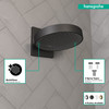 Hansgrohe 26235671 Rainfinity Showerhead 250 3-Jet with Wall Connector Trim, 1.75 GPM in Matte Black