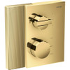 AXOR 46761991 Edge Thermostatic Trim with Volume Control and Diverter - Diamond Cut in Polished Gold Optic