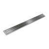 Infinity Drain SAG 10096 PS 96" S-PVC Series Complete Kit with 4" Wedge Wire Grate in Polished Stainless Finish