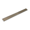 Infinity Drain SAG 10096 SB 96" S-PVC Series Complete Kit with 4" Wedge Wire Grate in Satin Bronze Finish