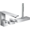 AXOR 46431001 Edge 3-Hole Roman Tub Set Trim with 1.75 GPM Handshower - Diamond Cut in Chrome