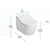 TOTO WASHLET+ AP Wall-Hung D-Shape Toilet with RX Bidet Seat and DuoFit In-Wall 1.28 and 0.9 GPF Auto Dual-Flush Tank System, Matte Silver - CWT447247CMFGA#MS