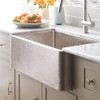Native Trails CPK573 Farmhouse 33" Copper Kitchen Sink: Brushed Nickel Native Trails CPK573 Farmhouse 33" Copper Kitchen Sink: Brushed Nickel