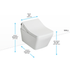 Toto SP Wall Hung Square Toilet with CEFIONTECT 0.9 and 1.28 GPF and SX Bidet Seat and DuoFit In-Wall Auto Dual-Flush Tank System in Matte Silver