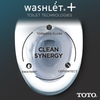 Toto SP Wall Hung Square Toilet with CEFIONTECT 0.9 and 1.28 GPF and SX Bidet Seat and DuoFit In-Wall Auto Dual-Flush Tank System in Matte Silver