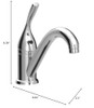 Delta 134 / 100 / 300 / 400 Series 101-DST Single Handle Kitchen Faucet - Single Handle Lever Without Sidespray: Chrome