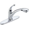 Delta 470-WH-DST Signature Single Handle Pull-Out Kitchen Faucet WHITE