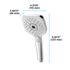 TOTO G Series Square Three Spray Modes 4 inch 1.75 GPM Handshower with ACTIVE WAVE, COMFORT WAVE, and WARM SPA, Brushed Nickel - TBW02015U4#BN
