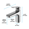 TOTO GS 1.2 GPM Single Handle Bathroom Sink Faucet with COMFORT GLIDE Technology, Brushed Nickel - TLG03301U#BN