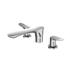 TOTO GO Two-Handle Deck-Mount Roman Tub Filler Trim, Polished Chrome - TBG01201U#CP