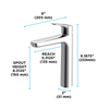 TOTO GS 1.2 GPM Single Handle Semi-Vessel Bathroom Sink Faucet with COMFORT GLIDE Technology, Polished Chrome - TLG03303U#CP