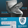 Toto Washlet C100 Electronic Bidet Toilet Seat With Premist, Round, Cotton White- SW2033R#01