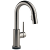 Delta Trinsic 9959T-KS-DST Single Handle Pull-Down Bar/Prep Faucet with Touch in Black Stainless Finish