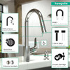 Hansgrohe 04505670 Focus High Arc Kitchen Faucet, 2-Spray Pull-Down, 1.75 GPM in Matte Black
