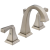 Delta Dryden Two Handle Widespread Bathroom Faucet with Metal Drain & Pop Up in Stainless Finish - 3551-SSMPU-DST