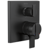 Delta Ara Angular Modern Monitor 17 Series Valve Trim with 6-Setting Integrated Diverter in Matte Black Finish - T27967-BL