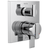 Delta Ara Angular Modern Monitor 17 Series Valve Trim with 6-Setting Integrated Diverter in Chrome Finish - T27967