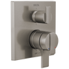 Delta Ara Angular Modern Monitor 17 Series Valve Trim with 6-Setting Integrated Diverter in Stainless Finish - T27967-SS
