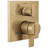 Delta Ara Angular Modern Monitor 17 Series Valve Trim with 6-Setting Integrated Diverter in Champagne Bronze Finish - T27967-CZ