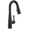 Delta Essa Single Handle Pull-Down Bar / Prep Faucet in Matte Black Finish - 9913-BL-DST