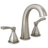 Delta Stryke Widespread Arc Faucet with Lever Handles & Metal Drain & Pop Up in Stainless Finish - 35775-SSMPU-DST