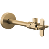 Brizo Odin Angled Supply Stop Valve with Cross Handle in Luxe Gold Finish - BT022204-GL