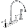 Delta 2497LF-AR Cassidy Two Handle Kitchen Faucet with Spray ARCTIC STAINLESS