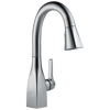 Delta Mateo Single Handle Pull-Down Bar / Prep Faucet in Arctic Stainless Finish - 9983-AR-DST